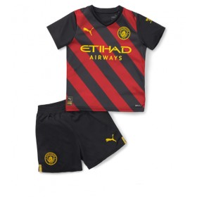 Baby Fußballbekleidung Manchester City Auswärtstrikot 2022-23 Kurzarm (+ kurze hosen)
